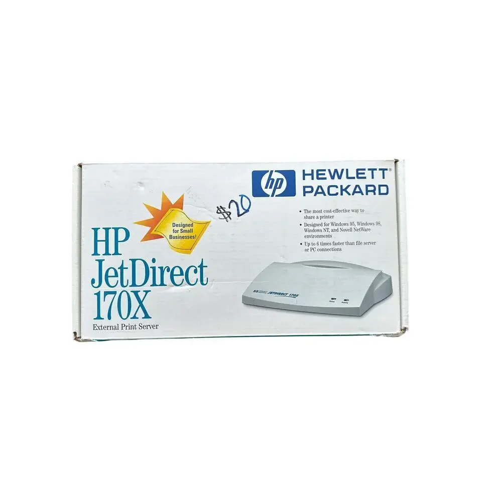 HP JetDirect 170X External Print Server – Hewlett-Packard Power Adapter & Box